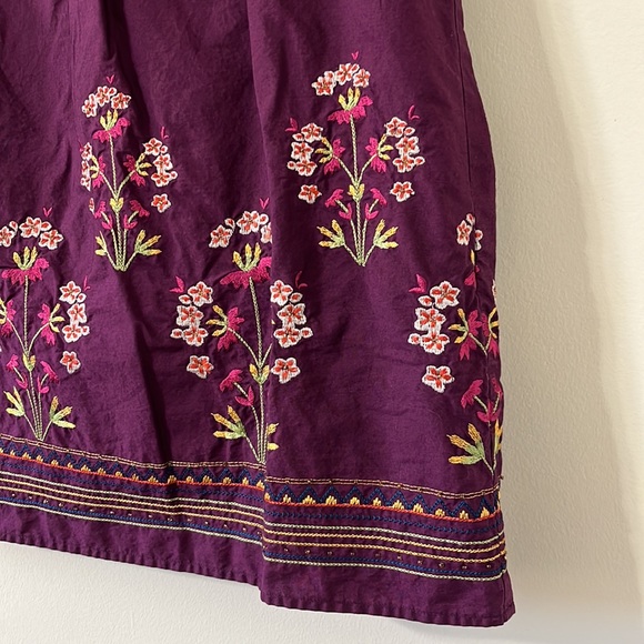 Talbots Purple Beaded Embroidered Pencil Skirt Size 14 - Picture 4 of 7